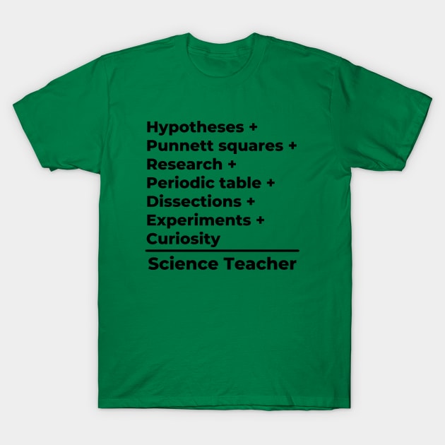 Science Teacher Equation T-Shirt by PerlerTricks